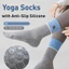 Tất Yoga và Pilates Silicon Grip Cotton, Thoải Mại Thêu Hoa Cho Nữ