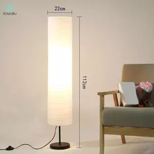 Đèn sàn giấy gạo trắng Bóng đèn đứng phong cách Nhật Bản Vỏ đèn
