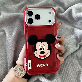 Ốp điện thoại hình chuột đen có khung mạ điện dễ thương Thích hợp cho iPhone17 16 15 14 13 Pro Max Bảo vệ Camera chống sốc Vỏ cứng chống rơi