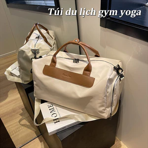 Túi du lịch gym yoga, Vải chống thấm dày đẹp, có dây đeo chéo, ngăn đựng giày riêng