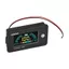 EDIWANY 1 Chỉ báo dung lượng pin, có báo động nhiệt độ LiFePO4 Đồng hồ đo điện pin Lithium axit chì, Vôn kế kỹ thuật số màn hình LCD DC8-100V bền bỉ cho dụng cụ ô tô