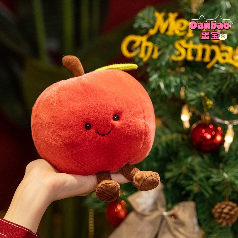 ((DANBAO) Đồ chơi sang trọng Giáng sinh tinh tế Búp bê cây thông Noel dễ thương Quả bóng pha lê trái cây an toàn Đồ trang trí Giáng sinh Chất liệu mềm Quà tặng cho bạn bè Quà tặng Giáng sinh Đồ chơi DANBAO