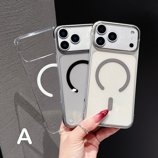 [JLK] Ốp từ tính trong suốt pha lê không khung siêu mỏng cho iPhone 17 Air 17 Pro Max Vỏ cứng điện thoại không viền trong suốt