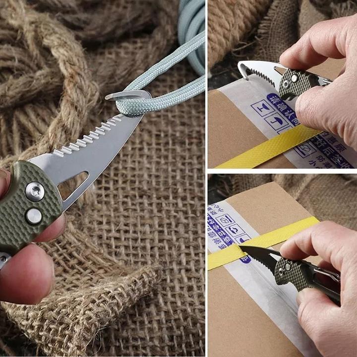 Dao gập khẩn cấp - Lưỡi răng cưa, dụng cụ xe hơi thiết yếu