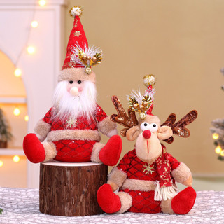 Bộ Đồ Trang Trí Giáng Sinh - Các Bức Tượng Nai Sừng Tấm Ông Già Noel Để Trang Trí Cây