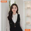 Đầm thiết kế BEMINE cổ sơ mi tay dài phối tơ dáng chữ A phù hợp đi làm-B154