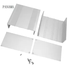 Vỏ nhôm gân bạc NAMA cho thiết bị điện tử và phụ kiện trình điều khiển LED Vỏ chia có tấm cuối