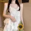 Pealike Nữ Rỗng Móc Không Tay Cho Xe Tăng Xếp Ly Ren Chắp Vá Bãi Biển Camis