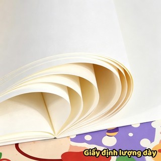 Vở vẽ đóng gáy keo giấy A4 dày không lem hoạt hình đáng yêu dễ xé rời 30 trang cho bé sáng tạo hot