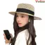 Mũ Rơm VVDZA, Mũ Chống Nắng Mùa Hè Vành Rộng Có Thể Điều Chỉnh, Chống Tia UV Thường Ngày Thoáng Khí Thanh Lịch Mũ Phẳng Cho Nữ