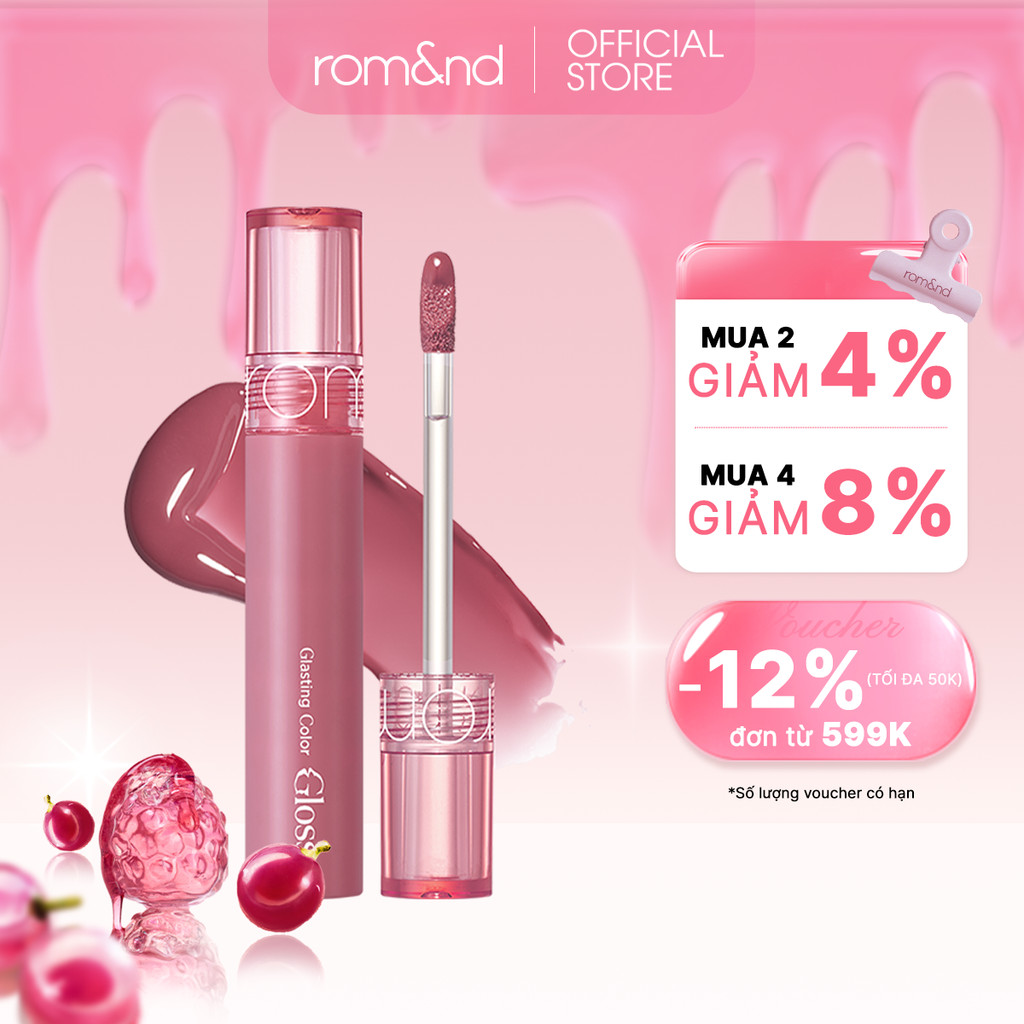 [LIVE] Son tint bóng Romand Glasting Color Gloss