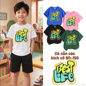Áo thun bé trai hàn quốc phong cách Mặc hằng ngày chữ thuần họa tiết