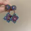 PNPIA- Vintage Bohemian Hoa Màu Kim Cương Giả Hạt Bông Tai Dành Cho Nữ Tính Khí Thời Trang Quà Tặng Trang Sức