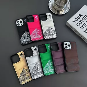 Áo khoác da đầy bông Vỏ điện thoại di động Apple 17 Vỏ bảo vệ túi khí chống rơi