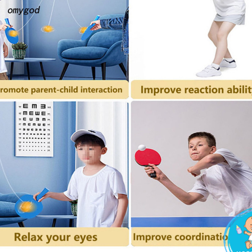 Đồ chơi bóng bàn treo tường gắn cửa luyện tập đánh bóng bàn vận động thể thao trong nhà tăng khả năng phản xạ cho bé
