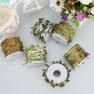 QEARY 10M / Cuộn Vải Bố Lá Ruy Băng, Cây Nho Mô Phỏng Nhân Tạo Tự Nhiên, Dây Vintage Boho Phong Cách DIY Dây Cây Nho Trang Trí