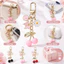 WANYEDI Cherry Móc Khóa, Lớp Phủ Men Mini Trái Cây Móc Khóa, Trang Sức DIY Hoa Bướm Trang Trí Tai Nghe Mặt Dây Chuyền Túi Xách Phụ Kiện Trang Trí