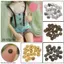 YOLOGO 20 / 40 Chiếc Nút Mini Họa Tiết Ngôi Sao Trang Trí Phụ Kiện 5 Mm DIY Búp Bê Quần Áo