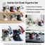 Anime Cat Cloak Bức Tượng Bộ 6 Tấm Nhựa Trang Trí Bàn Làm Việc Với Chuông Scythe