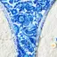 JULYHOT Xanh Trắng Sứ In Dây Tam Giác Hai Mảnh Bikini Nữ Đồ Bơi Riêng Biệt Mặc Đi Biển Điều Chỉnh Áo Tắm Ren Massivedeals