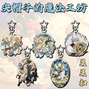 Mũ Phù Thủy Kìm Acrylic Ngôi Sao Móc Khóa Coco Qfrey Agott Tetia Anime Túi Charm Ba Lô Mặt Dây Chuyền Quà Tặng