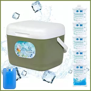 Ice Ngực Cooler 5L Hộp Cách Nhiệt Chống Rò Rỉ Dã Ngoại Hộp Làm Mát Đá Ngực Cho Thực Phẩm Nước Bia Uống Chai Ngoài Trời kouvn