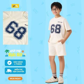 Bộ đồ bé trai cỡ lớn YODY  Kidult Club 100% cotton USA cao cấp ICST26S001