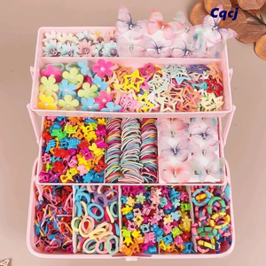 Bộ Phụ Kiện Tóc Cho Bé Gái CQCJ, Băng Đô Quấn Tóc Co Giãn Bộ, Nơ Nhẹ Barrettes Bé Gái Mặc Hàng Ngày