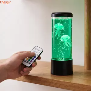 Đèn ngủ sứa LED THEGIRL8B, Đèn bể cá giả tưởng Acrylic thay đổi 7 màu, Thiền USB Sáng tạo đầy màu sắc Đèn dung nham sứa Quà tặng trẻ em