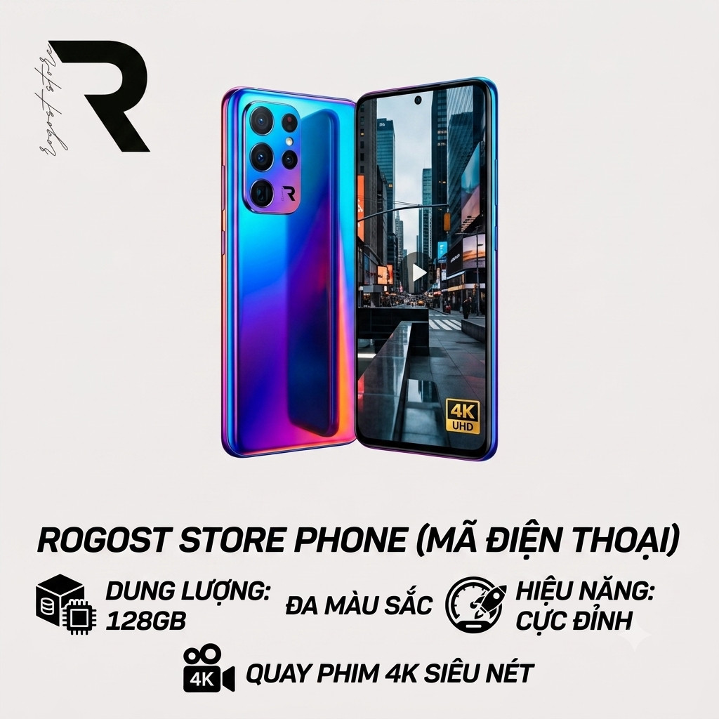Mã điện thoại Rogost Store dung lượng 128gb đa màu sắc - Hiệu năng cực đỉnh - Quay phim 4k siêu nét