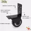 NOTE1 Bánh Xe Xoay, Đĩa Hình Chữ L Im Lặng Nội Thất Caster, Di Động Đa Năng Chống Mài Mòn Phần Cứng Caster Văn Phòng