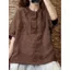 Thứ tự đuôi ngoại thương mùa hè Áo sơ mi ngắn tay bằng vải lanh Cotton màu trơn văn học cổ điển rộng che phủ thịt Niche phù hợp với áo sơ mi cỡ lớn thông thường dành cho nữ