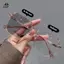 Kính Photochromic Mới Kính Chống Xanh Nam Nữ Đổi Màu Kính Mắt Chống Tia UV Vuông Khung Trong Suốt Kính Mắt EMKK