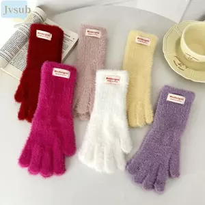 Găng tay ấm áp JVSUB, Găng tay dệt kim mùa đông màn hình cảm ứng phong cách Hàn Quốc, Găng tay toàn ngón tay Cashmere mềm mại bền bỉ mùa đông