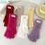 Găng tay ấm áp JVSUB, Găng tay dệt kim mùa đông màn hình cảm ứng phong cách Hàn Quốc, Găng tay toàn ngón tay Cashmere mềm mại bền bỉ mùa đông