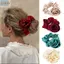 JVSUB Dây buộc tóc Hàn Quốc, Dây cao su Chất liệu Satin Dây buộc tóc hoa hồng, Dây Satin Quyến rũ Thiết kế hoa Phụ kiện tóc đuôi ngựa co giãn Sử dụng hàng ngày