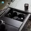 Giỏ gấp cắm trại cho bàn đơn vị Giỏ đựng bàn cắm trại di động Bạc