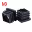 Nắp ống vuông Đầu ống Chèn phích cắm M8 Chủ đề 20x20mm 20 chiếc Đen