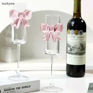 Luckyew Sáng Tạo Nơ Màu Hồng Champagne Kính Cao Lấp Lánh Cho Tiệc Gia Đình Ngày Lễ Và Đám Cưới TQ
