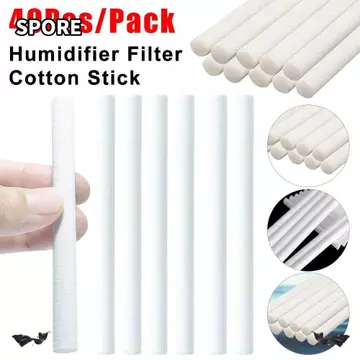 Xốp thay thế bộ lọc tạo độ ẩm SPORE 40 chiếc, miếng bọt biển tạo độ ẩm 8mm bằng vải Cotton, lõi Swab bền 80mm / 90mm / 100mm Bọt biển độ ẩm không khí cho máy tạo độ ẩm USB Máy khuếch tán hương thơm