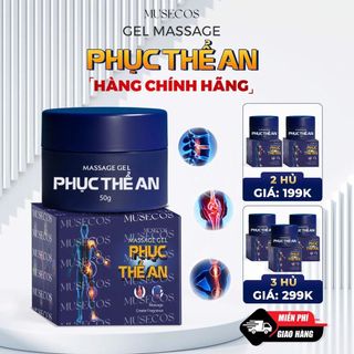 Gel Massage Thảo Dược Phục Thể An  Musecos (50g) - Hỗ trợ tê bì chân tay, nhức mỏi, đau cơ, xương khớp