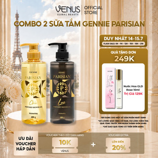 [LIVE ĐỘC QUYỀN] [MUA 1 NHẬN VỀ 3] Combo 02 Sữa Tắm Nước hoa Nữ Gennie Parisian 480ml Hương Thơm Sang Trọng, Quyến Rũ