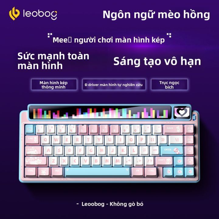 Bàn phím cơ Leobog AMG65 CUSTOM Màn hình (3 mode,2 màn hình Tùy chỉnh+ TFT, Pin 8000 mAh) THkeyboard | BigBuy360 - bigbuy360.vn