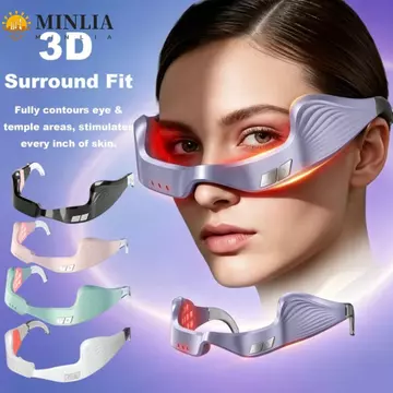 Máy chăm sóc mắt MINLIA, Máy mát xa điện Máy mát xa mắt ánh sáng đỏ, làm đẹp Chăm sóc sắc đẹp Chống lão hóa Mịn màng Kính dưới mắt mát xa Điều trị làm đẹp