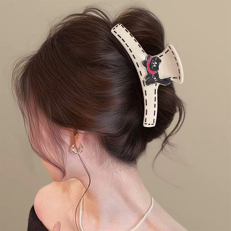 [dollpen] Mũ đội đầu cao cấp hình mèo dễ thương Kẹp tóc kẹp cá mập cho nữ