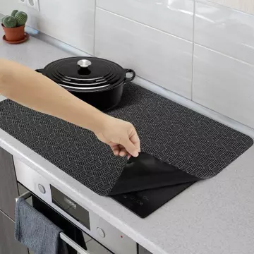 Thảm bếp cảm ứng TOMOCHI, Vỏ bếp cảm ứng chịu nhiệt bằng silicon, Thảm bảo vệ lò sưởi cảm ứng Chống nước Thảm bảo vệ bếp đa năng lớn Thảm nhà bếp