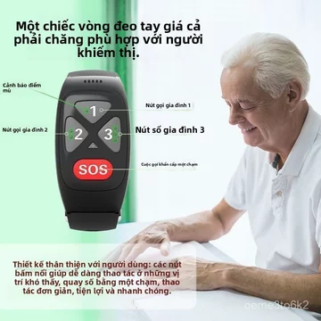 Đồng hồ thông minh định vị cho người già, tích hợp đo huyết áp SOS chống té ngã an toàn