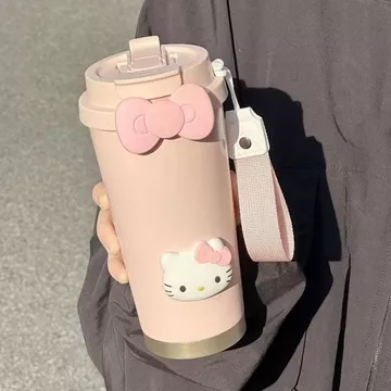 Hello kitty Bình Giữ Nhiệt Tự Làm Bình Nước Dung Tích Lớn Bình Giữ Nhiệt Cốc Ống Hút Nước Uống Thể Thao Bình Nước Xe Hơi Giữ Nhiệt Di Động Bình Nam Nữ Học Sinh Cốc Đi Học Ac