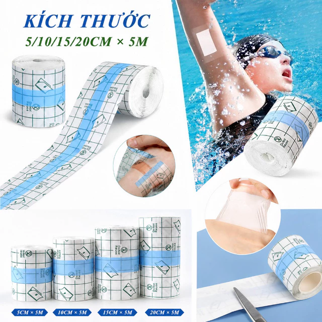 Cuộn Băng Dính Y Tế Dán Vết Thương Chống Thấm Nước Đủ Hình Xăm Dán Bảo Vệ Vết Thương Dễ Sử Dụng
