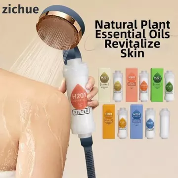 Bộ lọc đầu vòi hoa sen ZICHUE Vitamin C, Hộp lọc vòi hoa sen thơm chăm sóc da áp suất cao, Bộ lọc tạp chất Máy lọc vòi hoa sen chống bỏng cấp Spa Khách sạn / Ký túc xá